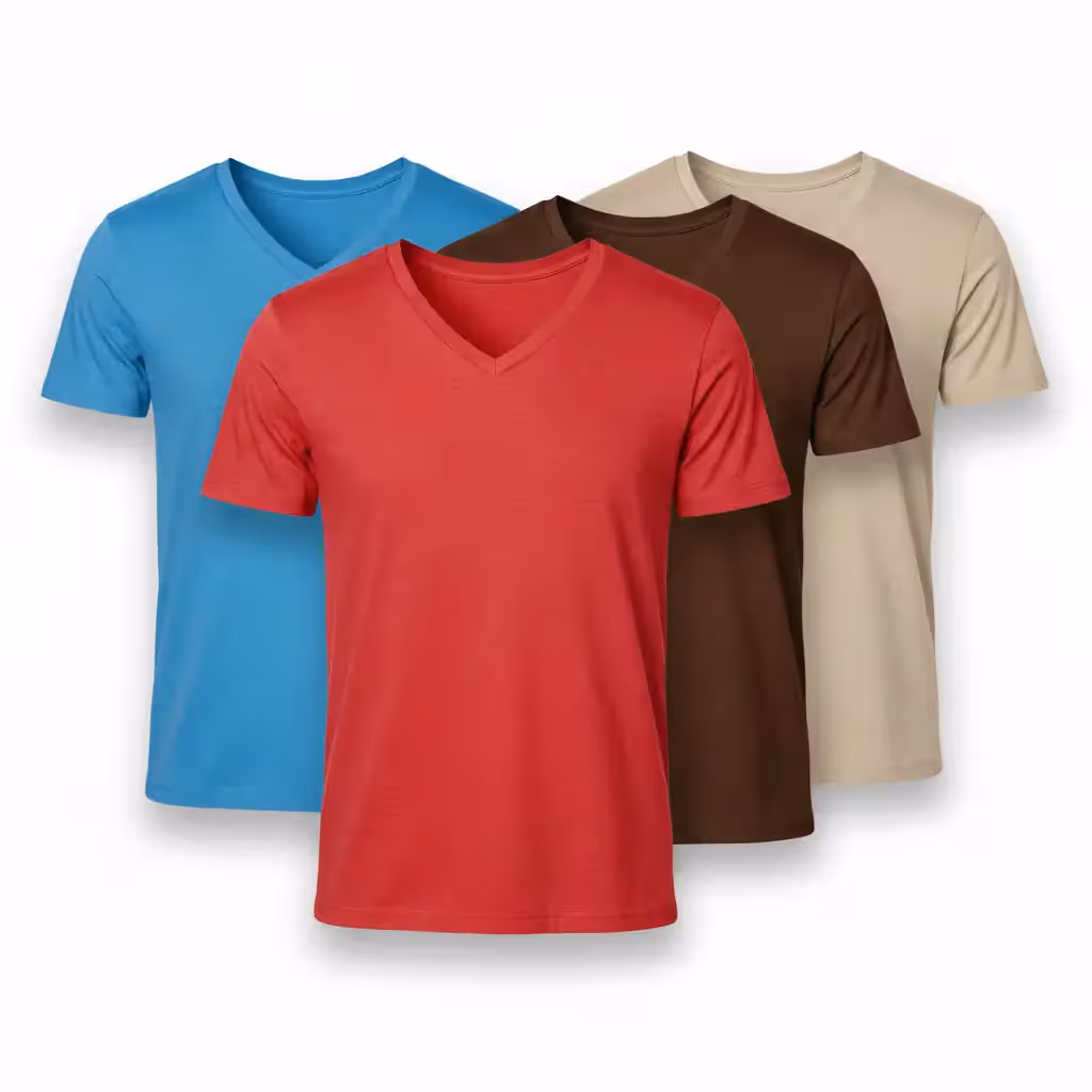 Affordable v-neck T-shirts Manufacturing for US Importers