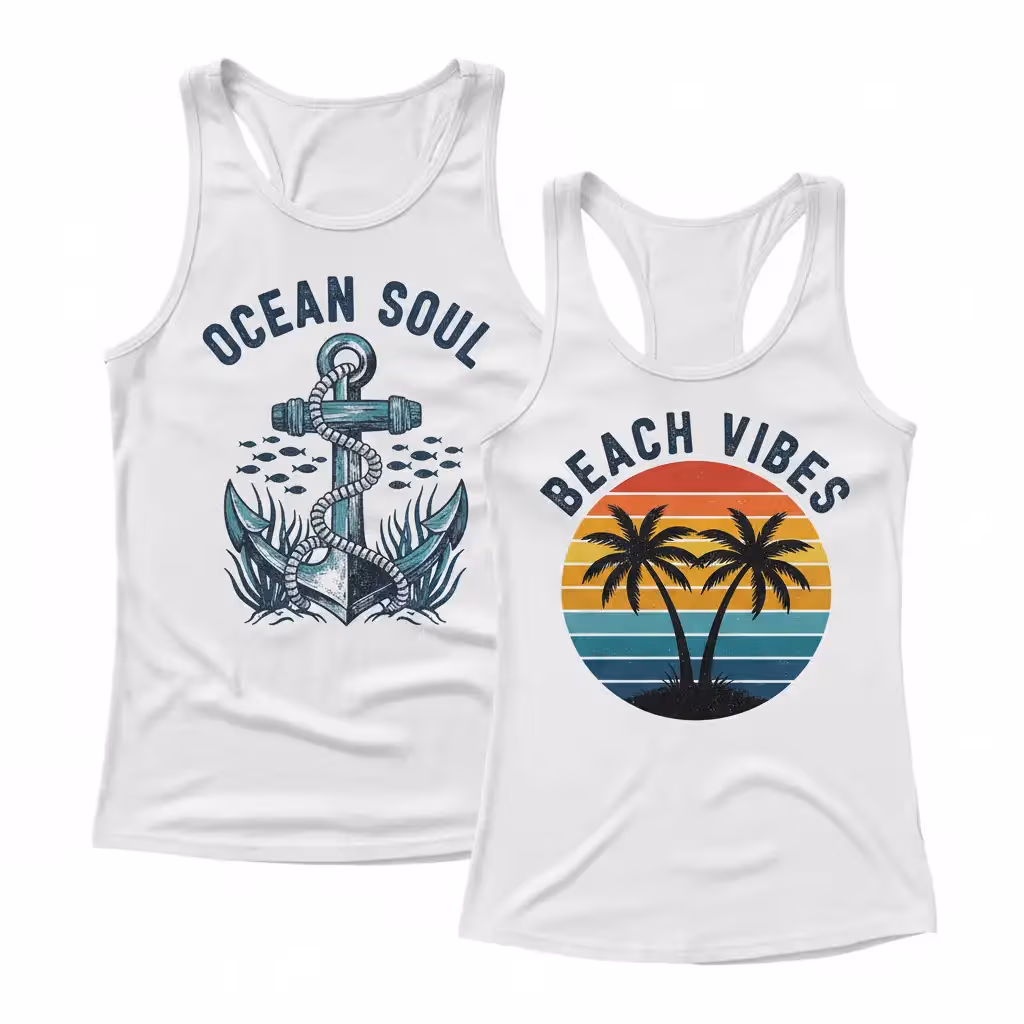 Beach Tank Tops | High Volume Manufacturer for European & USA Markets Beach Tank Tops | High Volume Manufacturer for European & USA Markets