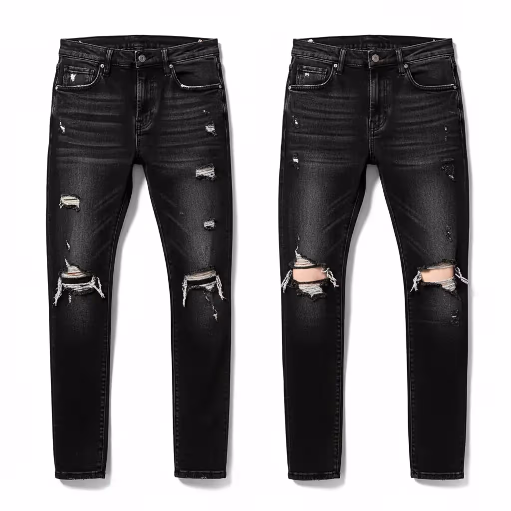 Siatex Bangladesh - Black Ripped Jeans | Exporter To American & European Markets Black Ripped Jeans | Exporter To American & European Markets