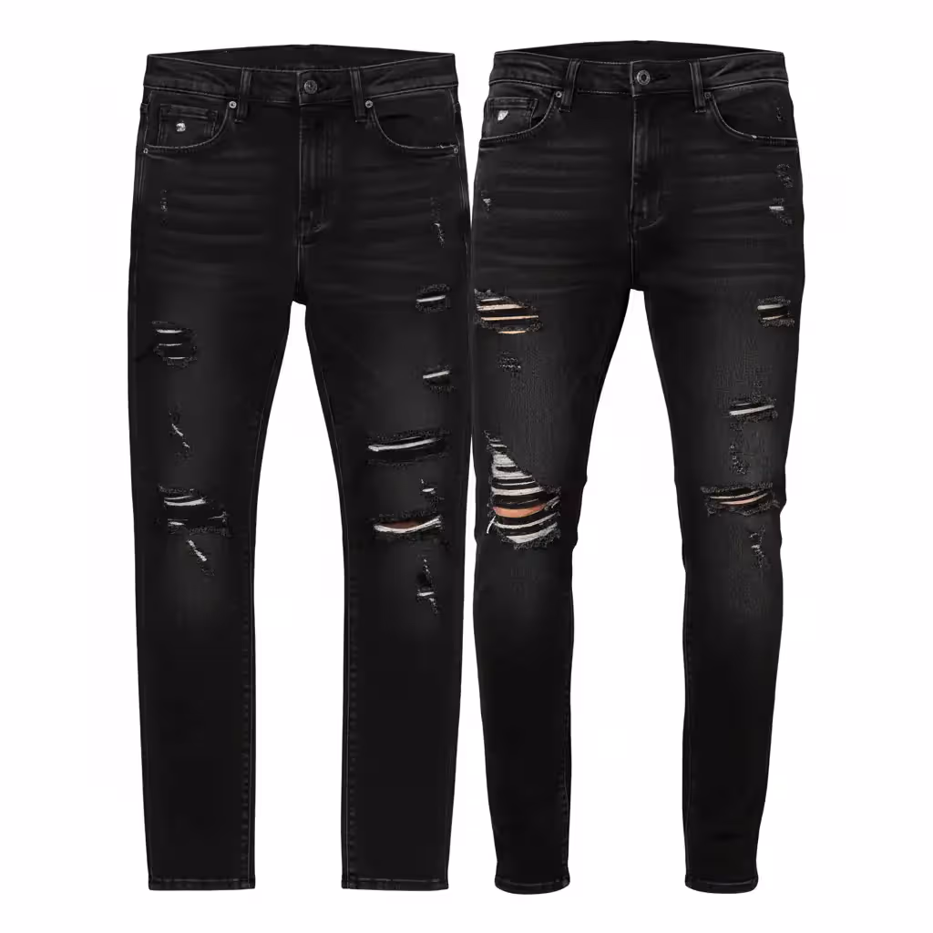 Black Ripped Jeans | Supplier for American & European Importers Black Ripped Jeans | Supplier for American & European Importers