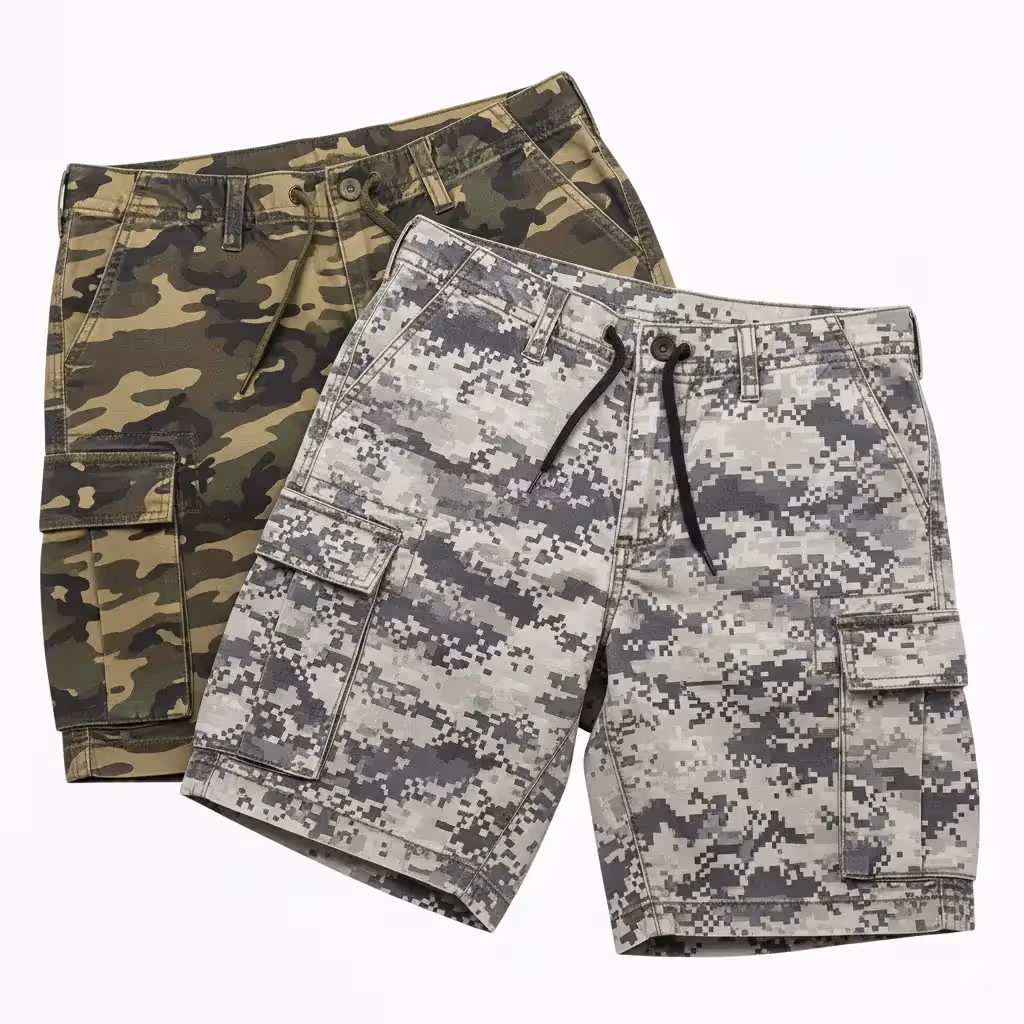 Camo Cargo Shorts | Factory Direct For European & Usa Buyers
