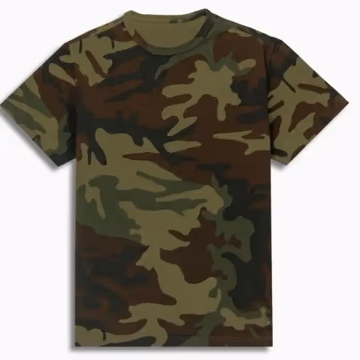 Cotton Camo T-shirt Camouflage Design