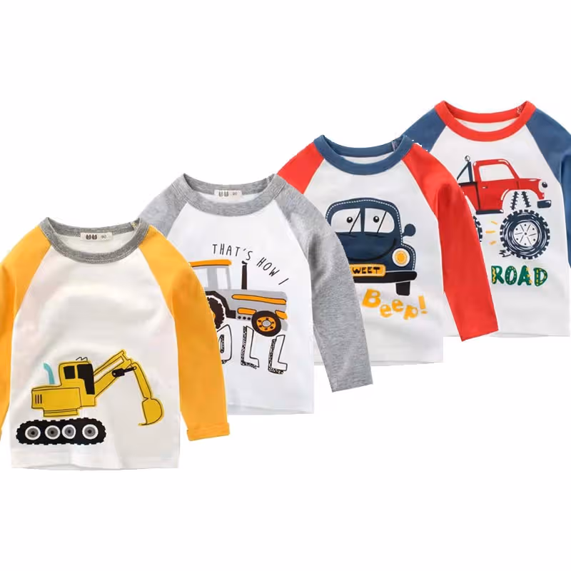 Cotton Long Sleeve T-shirt Child Tee Made in Bangladesh