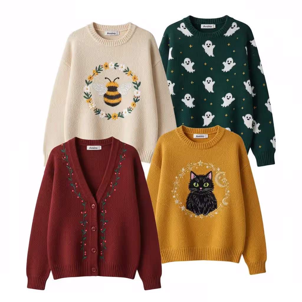 Custom Embroidered Sweater Factory for USA Retailers