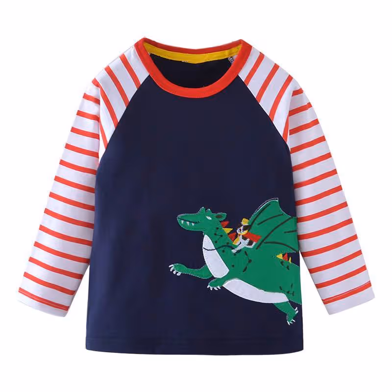 Embroidery Boys Long Sleeve Tops from Bangladesh Factory