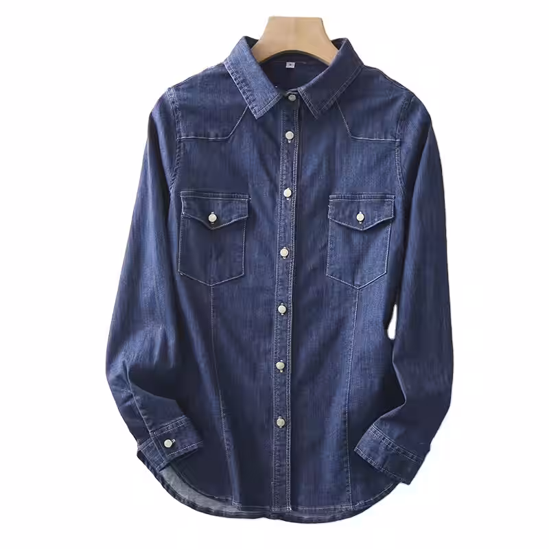 Factory Customized Women’s Shirt Denim Shirt from Bangladesh