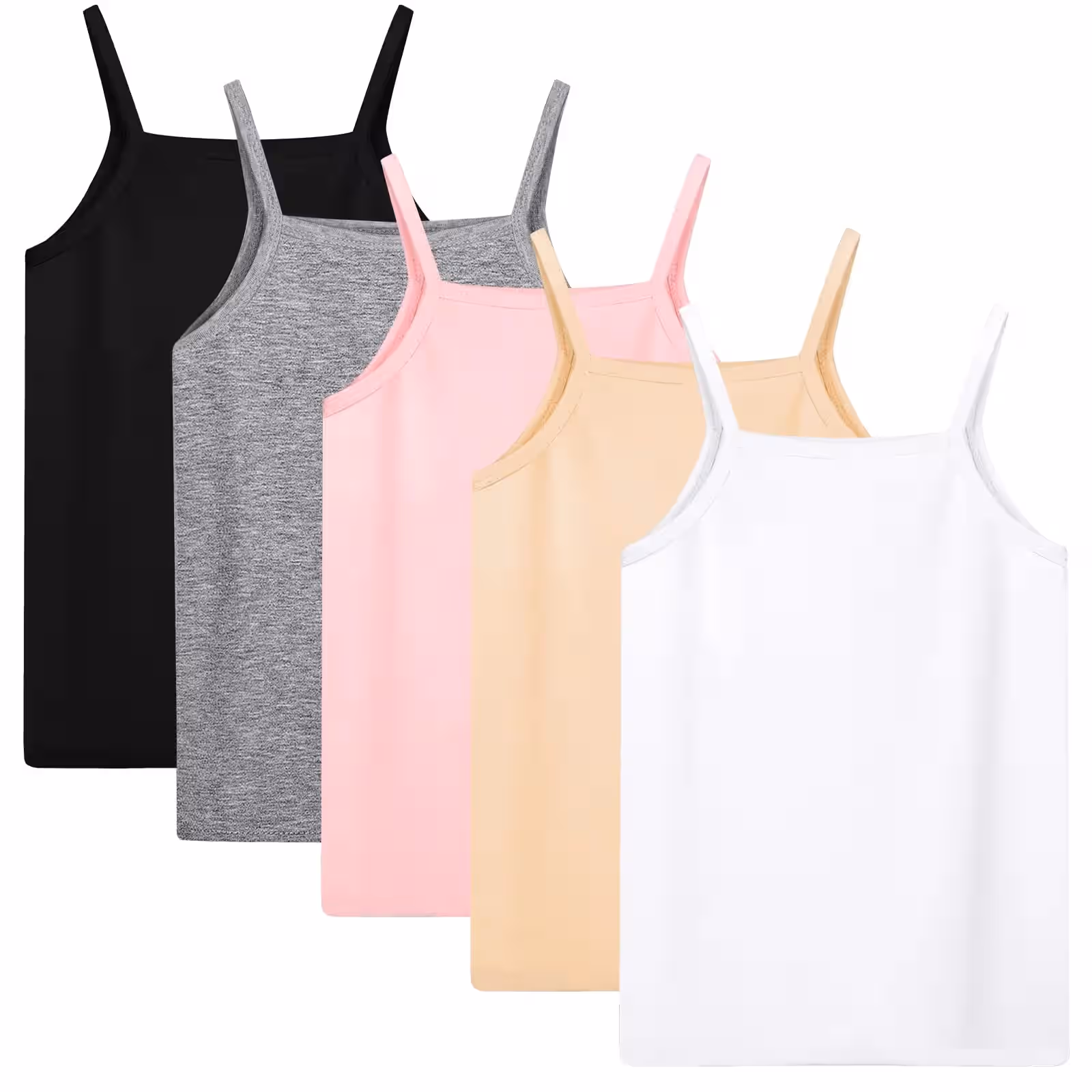 Siatex Bangladesh - Girls Tank Tops Soft Cami Scoop Neck Undershirts from Bangladesh Factory Girls Tank Tops Soft Cami Scoop Neck Undershirts from Bangladesh Factory