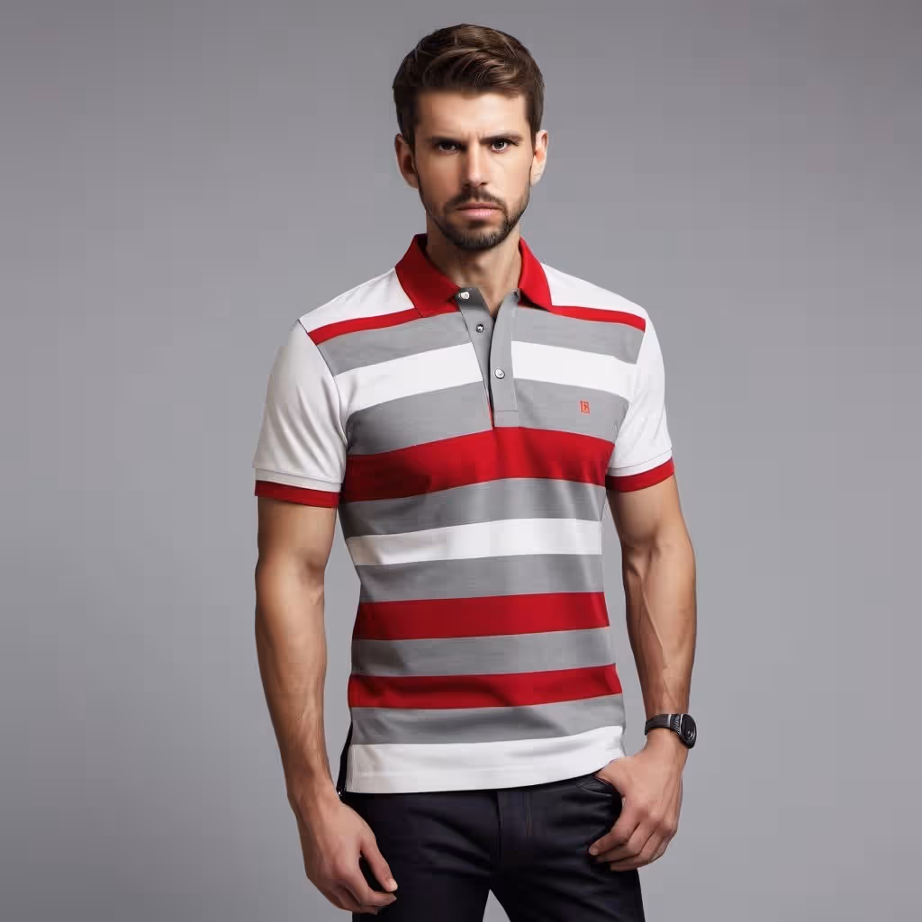 High Quality Engineered Stripe Polo Shirt Vendors