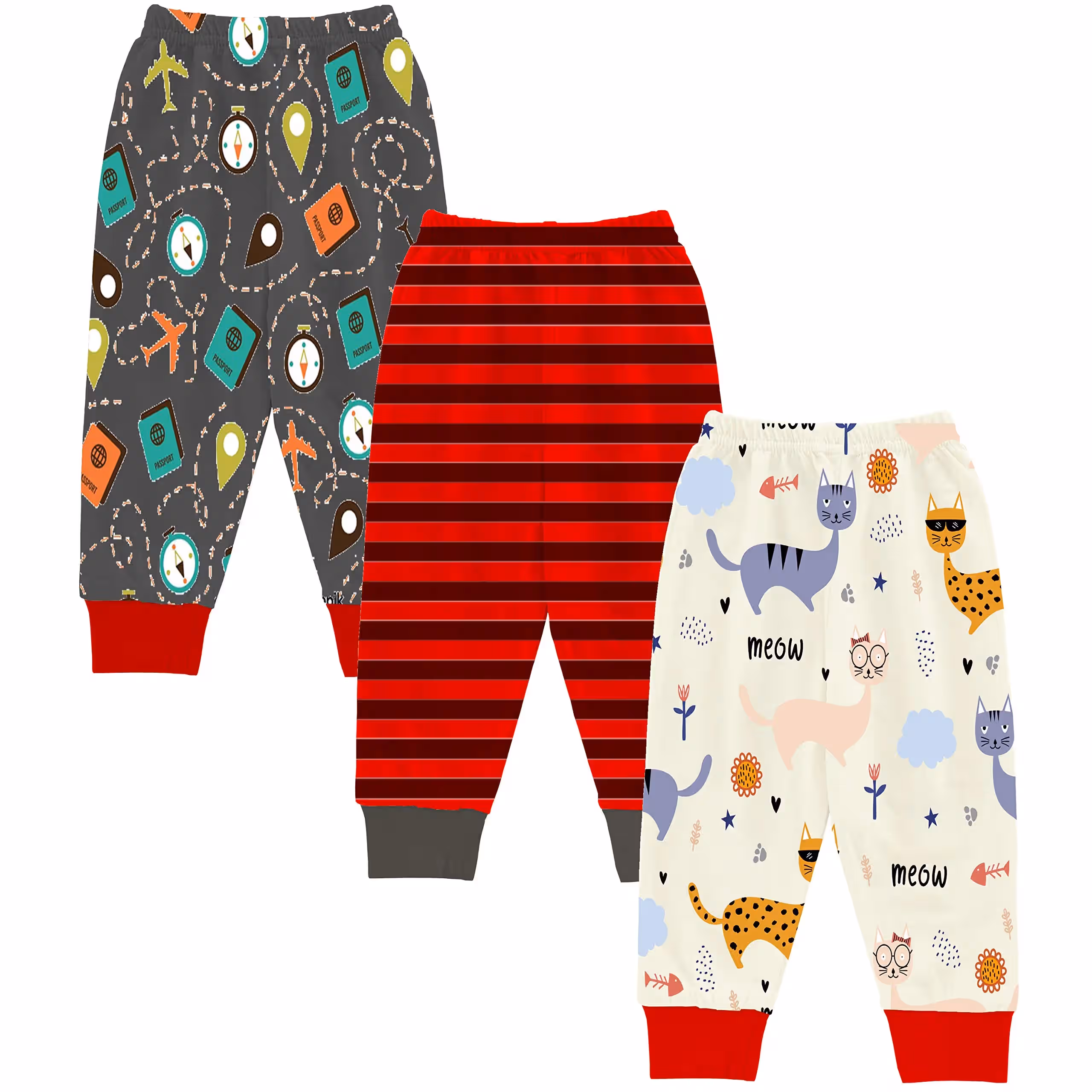 Kids Pajama Track Pant with Rib Print from Bangladesh Pyjama Factory