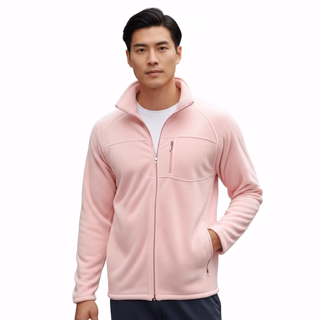 Exporters of Terracotta Micro Fleece Full Zip Jacket for Canada