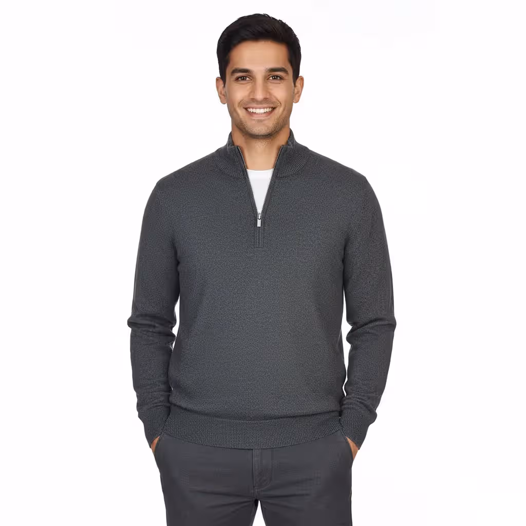 Siatex Bangladesh - Men’s Half Zip Turtleneck Pullover Manufacturer Supplier Bangladesh Knitted Sweater from Bangladesh Knitwear Factory