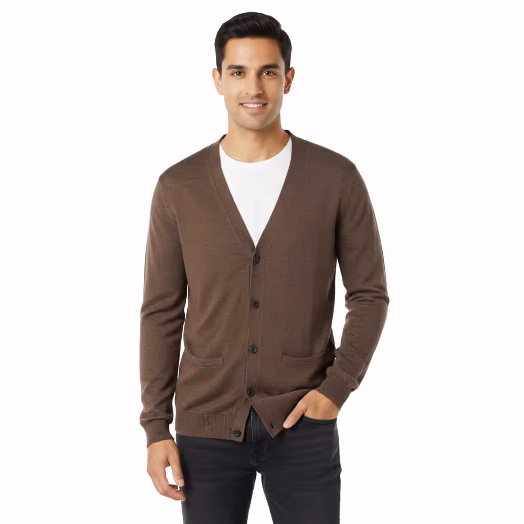 Siatex Bangladesh - Men’s Merino Wool Cardigan Sweater Men’s Merino Wool Cardigan Sweater