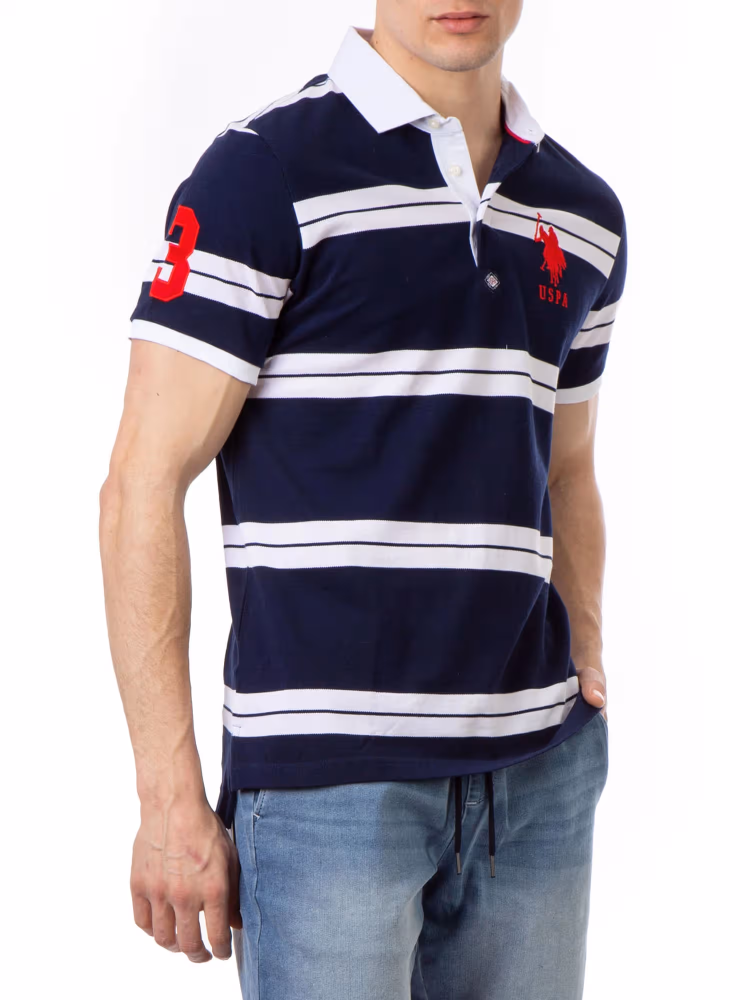 Siatex Bangladesh - Men’s Rugby Stripe Pique Polo Shirts Men’s Basic Everyday Stripe Chest Pocket Polo T-shirt