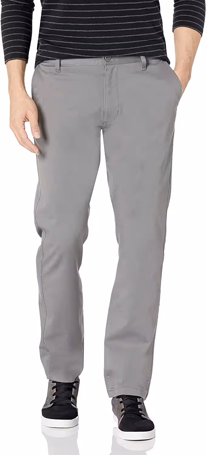 Men’s Flex Active Waist Washed Chino Pant Slim Taper Fit