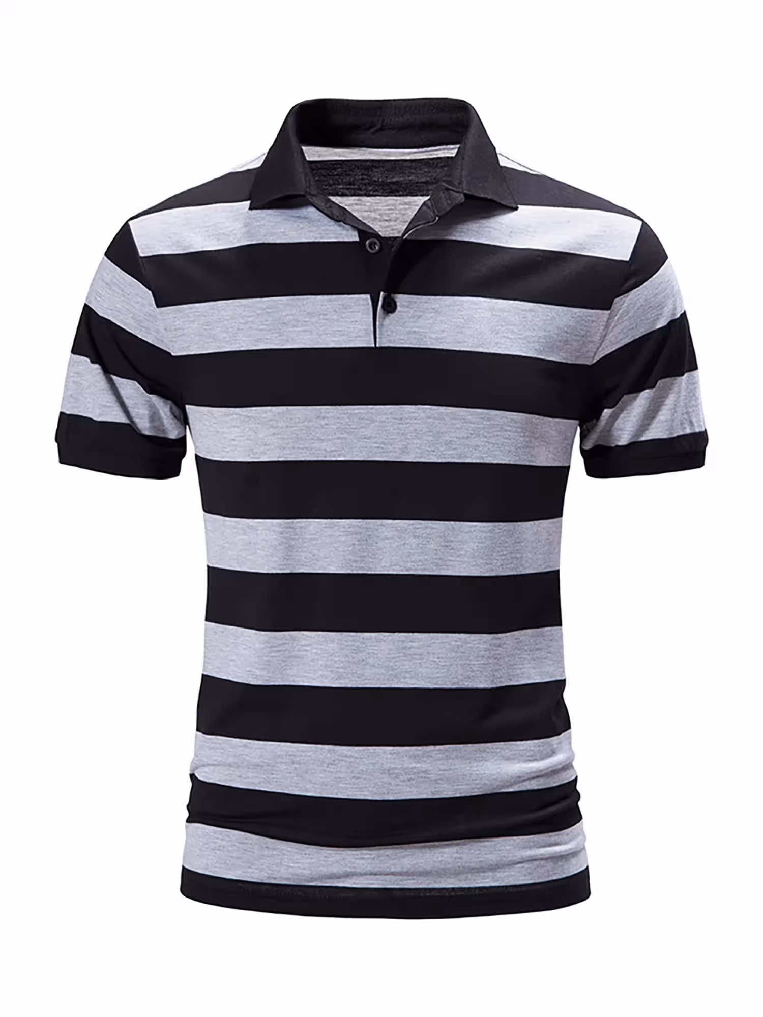 Siatex Bangladesh - Mens Casual Lapel Neck Polo Shirt Men Classic Fit Tee Striped Sport Button down Athletic T-shirt Mens Casual Lapel Neck Polo Shirt Men Classic Fit Tee Striped Sport Button down Athletic T-shirt