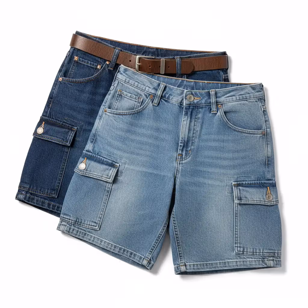 Mens Denim Cargo Shorts | European & USA Suppliers