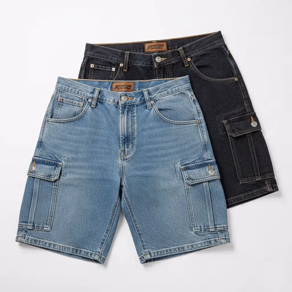 Mens Denim Cargo Shorts | Manufacturers For Eu & Usa