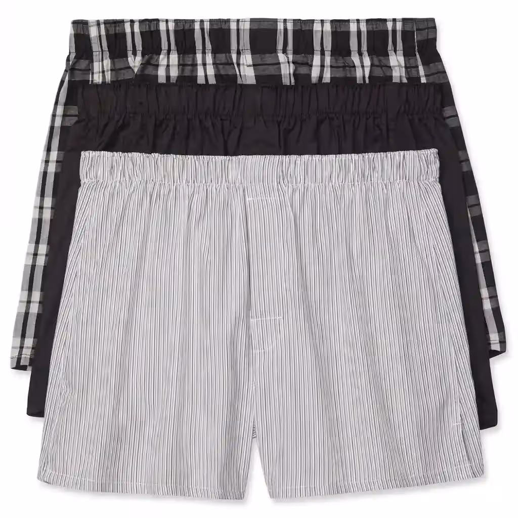 Mens Woven Boxer Underwear Clean