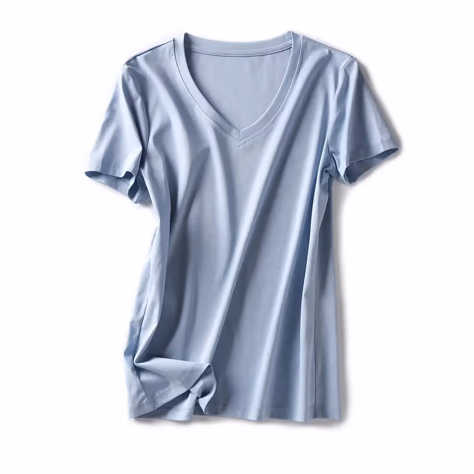 Plain v-neck T-shirt Manufacturer Bangladesh