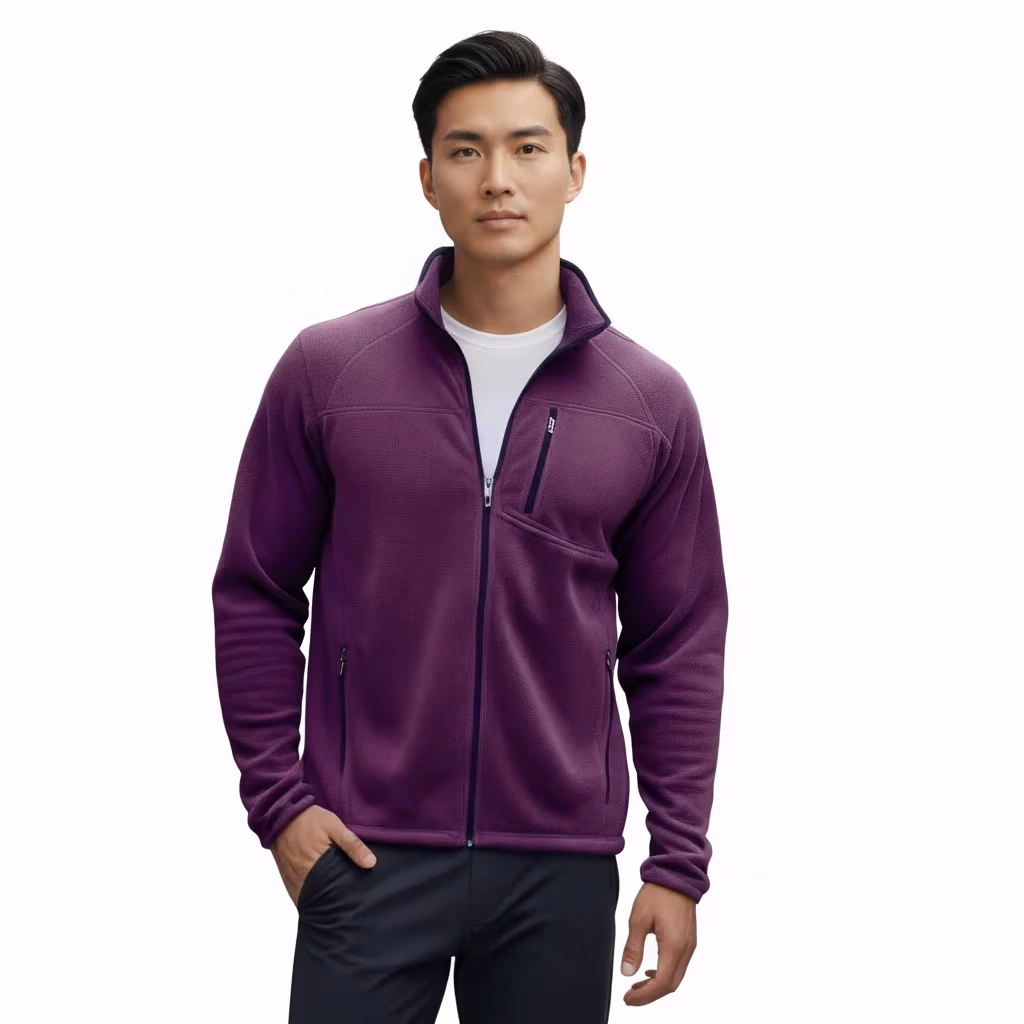 Promotional Dark Purple Micro Fleece Jacket Suppliers for Netherlands