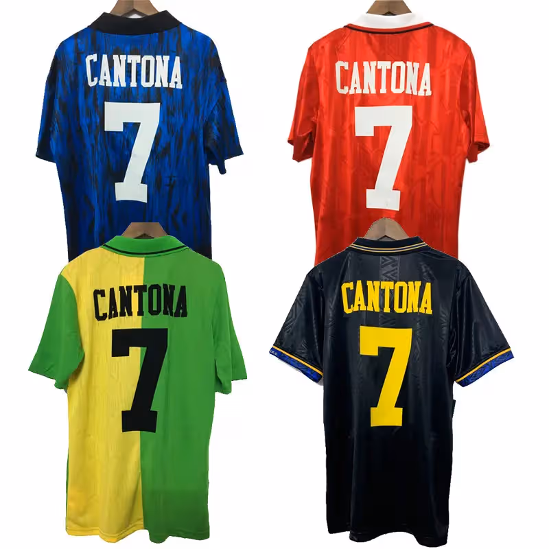 Retro Soccer Jersey Customized Cantona Football Shirt
