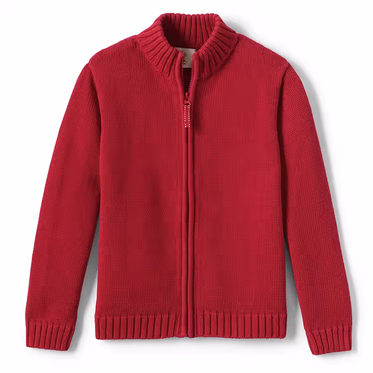 School Uniform Boys Full Zip Front Cardigan Sweater from Bangladesh