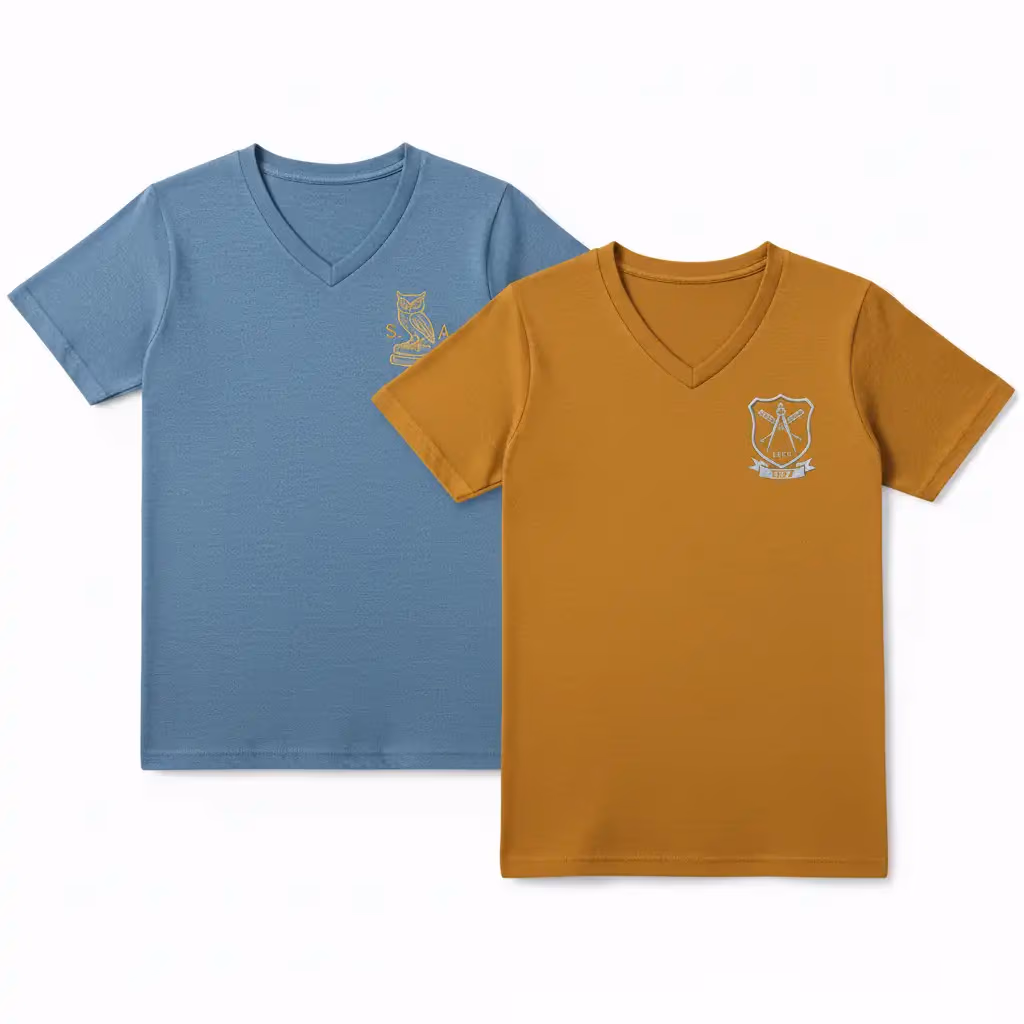 School v-neck T-shirt | Bulk Manufacturer and Suppliers for European & USA Brands