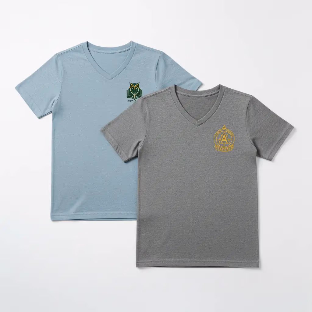 School v-neck T-shirts | Bulk Manufacturer and Suppliers for European & USA Brands