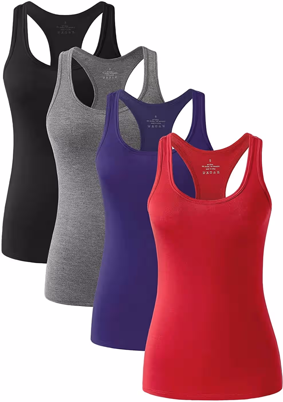 Tank Tops for Women Workout Yoga Tanks Cami with Scoop Neck Activewear Undershirts 3 4 Pack
