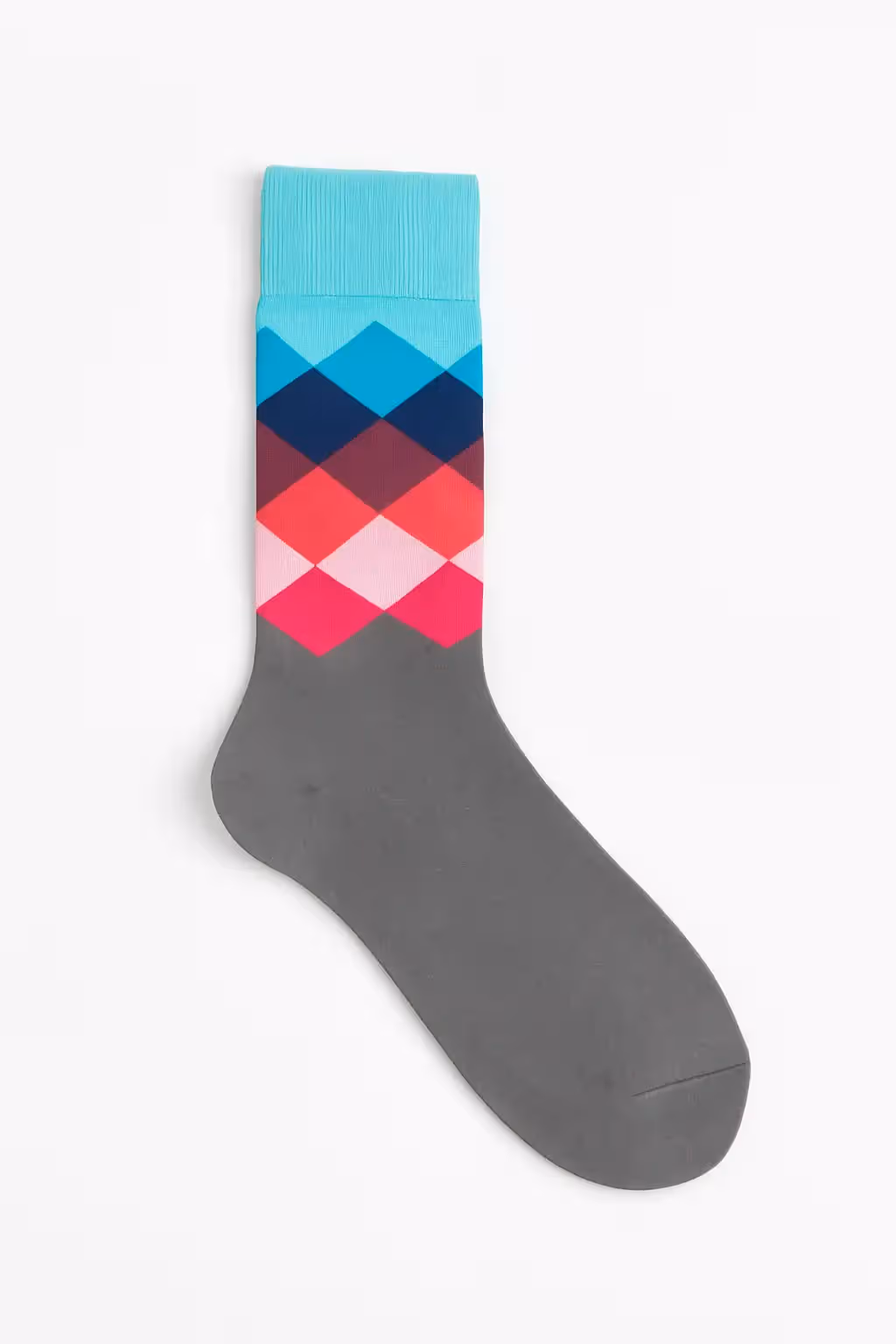Wholesale Grey Colorful Plaid Socks