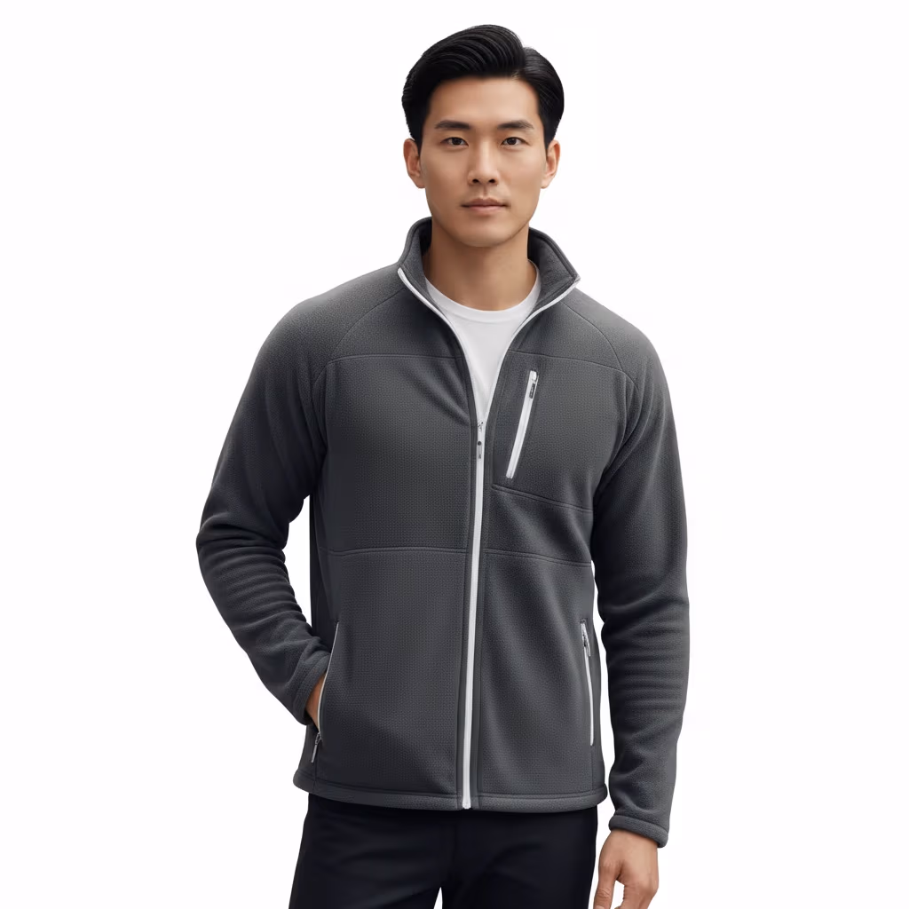 Wholesale Suppliers of Charcoal Gray Promotional Micro Fleece Jacket for Italy