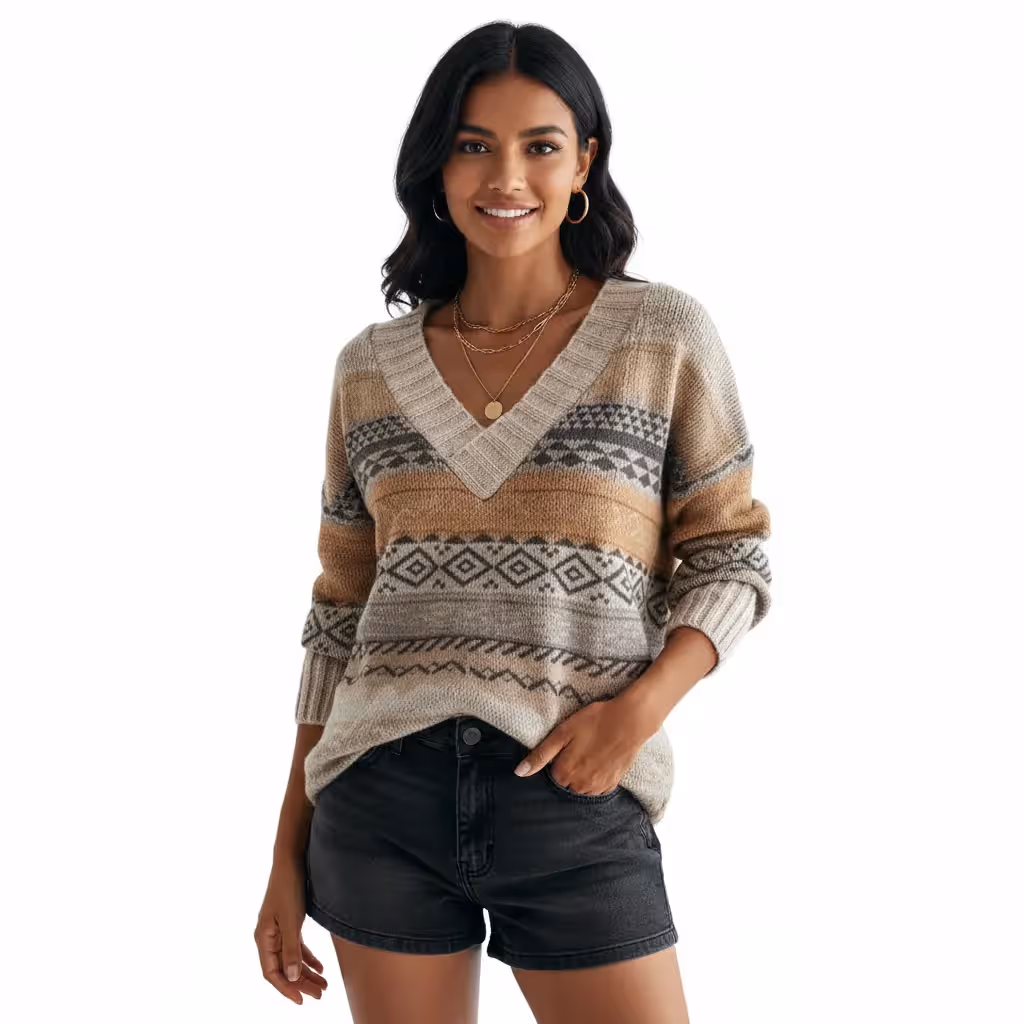 Women’s Knitted Diamond Sweater Manufacturer Supplier Bangladesh