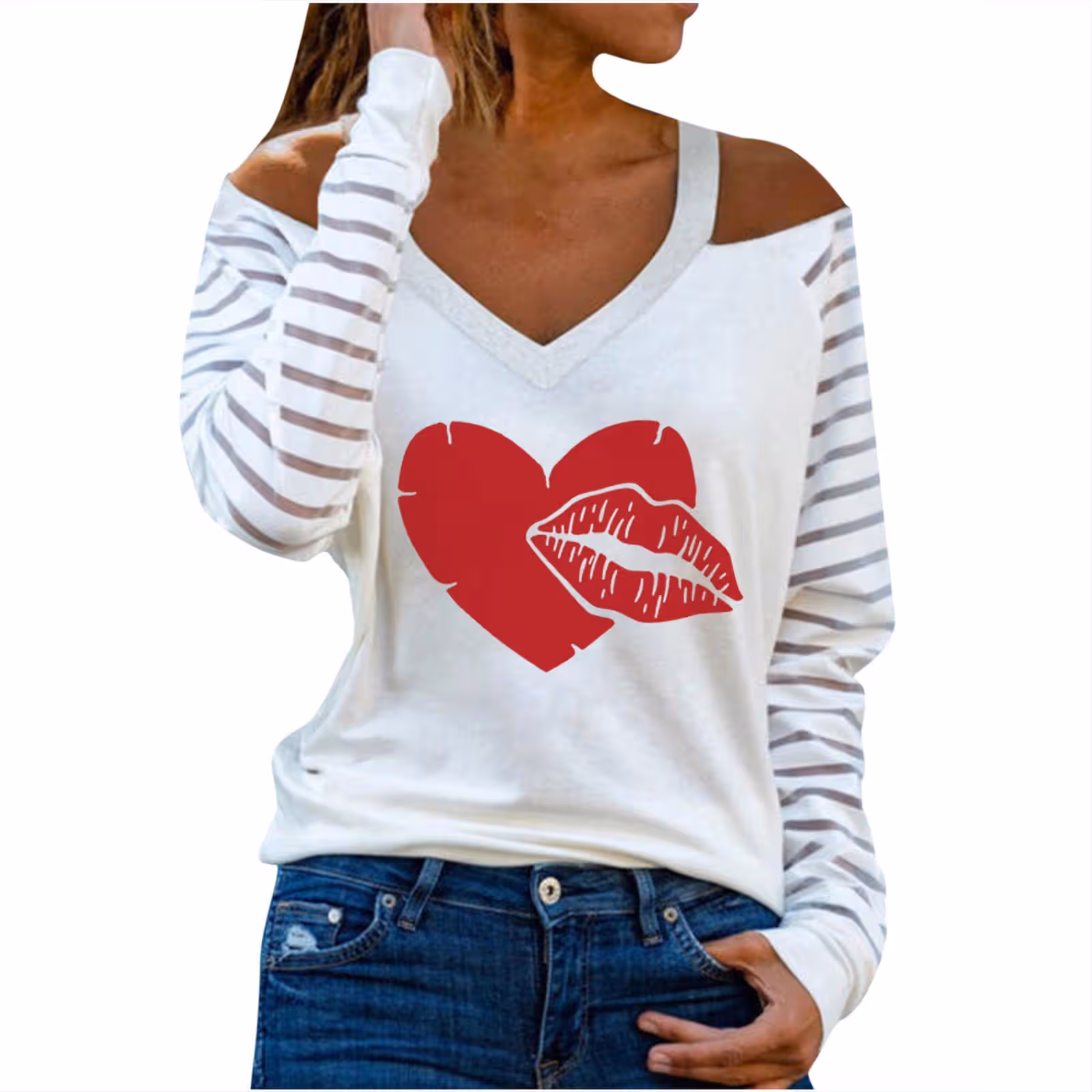 Womens Blouses and Tops Casual Ladies Blouses Fashion Woman v-neck Long Sleeve T-shirt Womens Blouses and Tops Casual Ladies Blouses Fashion Woman v-neck Long Sleeve T-shirt