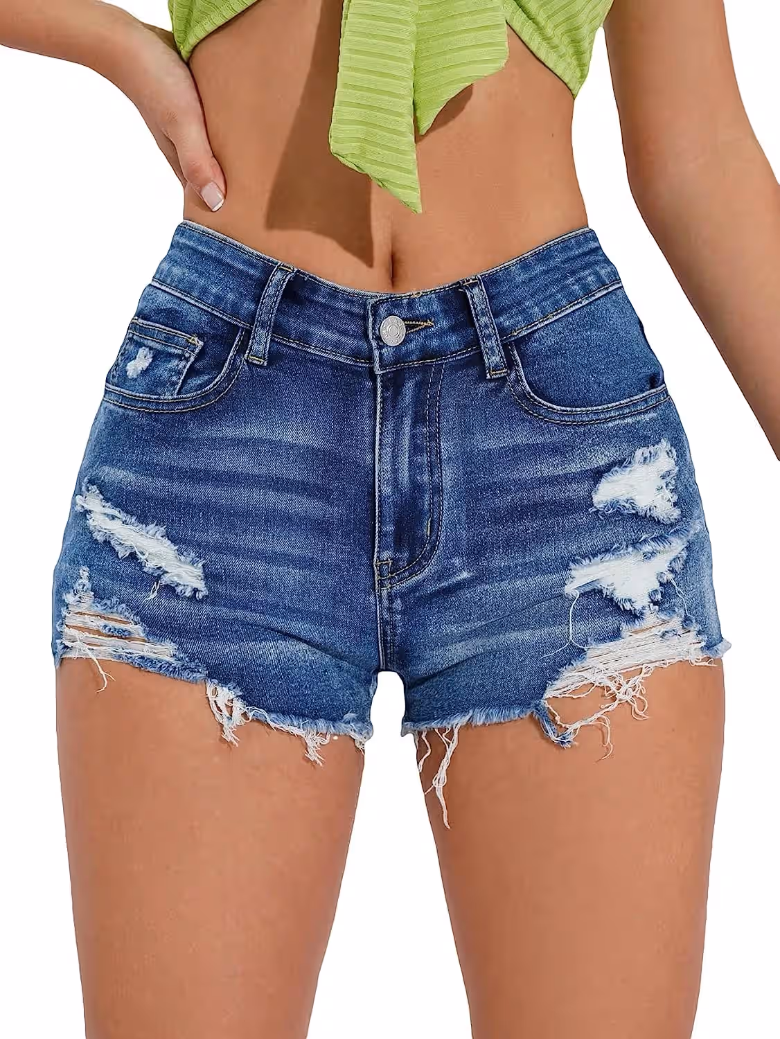 Siatex Bangladesh - Womens Distressed Skinny Denim Shorts from Bangladesh Garments Factory Womens Distressed Skinny Denim Shorts from Bangladesh Garments Factory