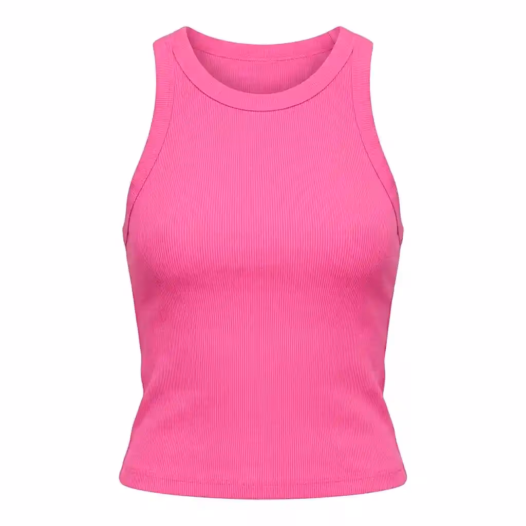 Womens Sleeveless Slim Fit Ribbed Tank Top