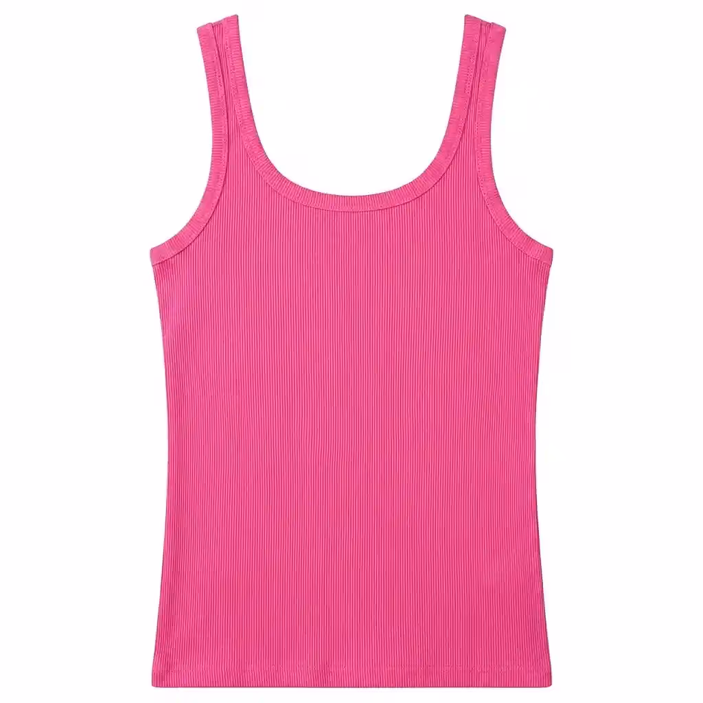 Womens Slim Fit Ribbed Square Neck Tank Tops